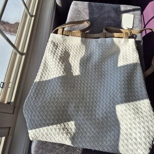 Arbonne Elegant Cream Woven Backpack